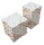 Stone Postmodern Tessellated Pink Marble and Beige Stone Pedestal Set For Sale - Image 7 of 9