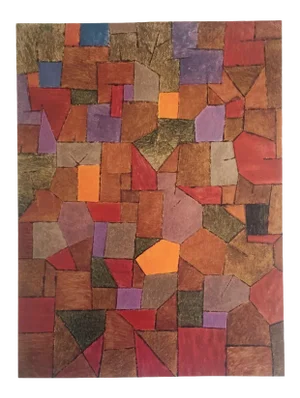 Paul Klee Vintage 1967 Authentic Abstract Lithograph Print "Mountain Village Autumnal" 1943