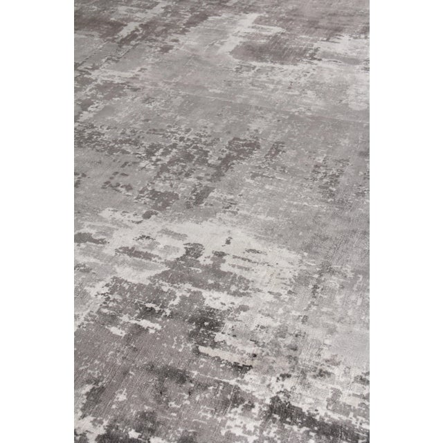 Not Yet Made - Made To Order Bridgewater Hand loom Bamboo Silk Gray Ivory Multi Rug - 10'x14' For Sale - Image 5 of 9