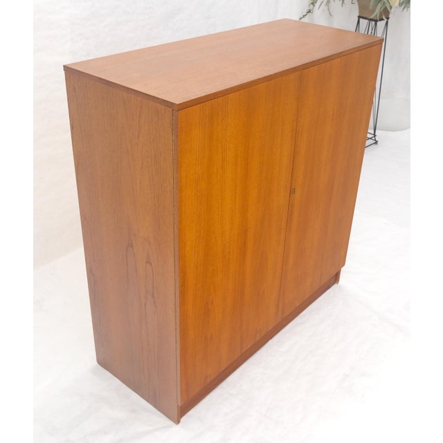 Danish Teak Mid Century Modern Drop Front Secretary Box Desk Cabinet MINT For Sale - Image 17 of 17