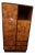 Italian Art Nouveau Rationalist Birch Burl Wardrobe with Bronze Handles in the style of Gaetano Borsani, 1936 For Sale