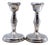 Silver Candlesticks on Circular Bases, Set of 2 For Sale