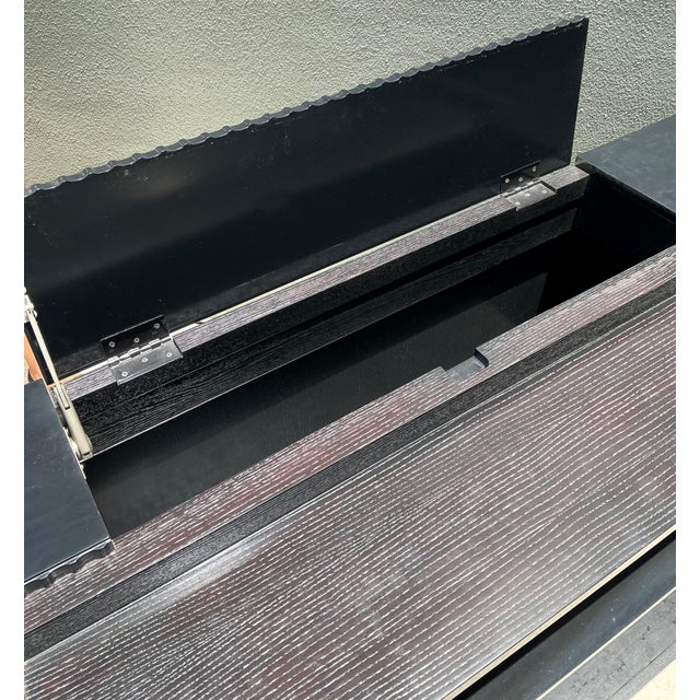 Ralph Lauren Vintage Ralph Lauren Black Cerused Wood Entertainment Crendenza For Sale - Image 4 of 18