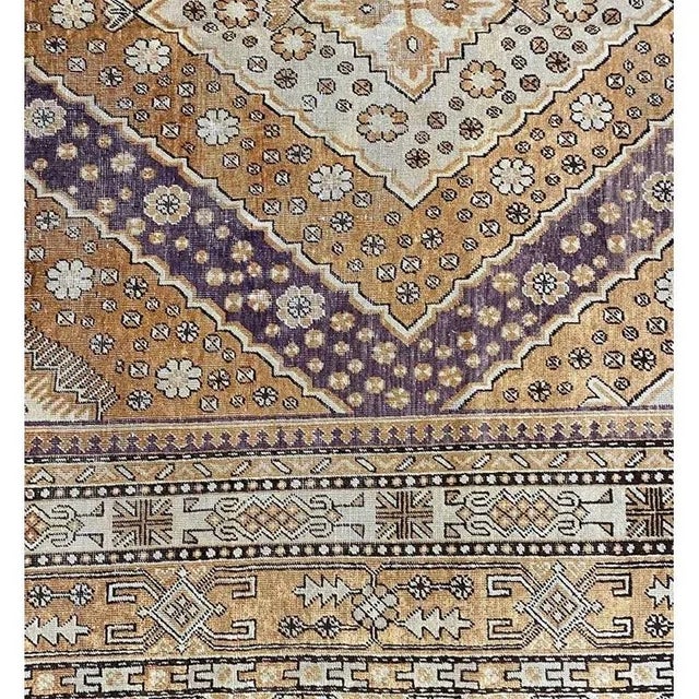 Peach 1920s Persian Khotan Area Rug 6’9″ X 13’1″ For Sale - Image 8 of 10