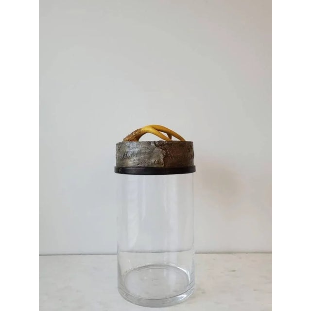 Monumental Faux Deer Antler Hurricane Jar For Sale - Image 11 of 11
