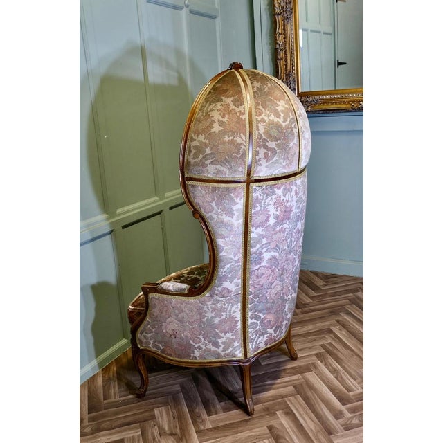 1920s Vintage Boudoir Chair in Velvet, 1920 For Sale - Image 5 of 8