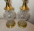 Up for sale is a very nice quality pair of large vintage brass and cut crystal electric table lamps. They're made into...