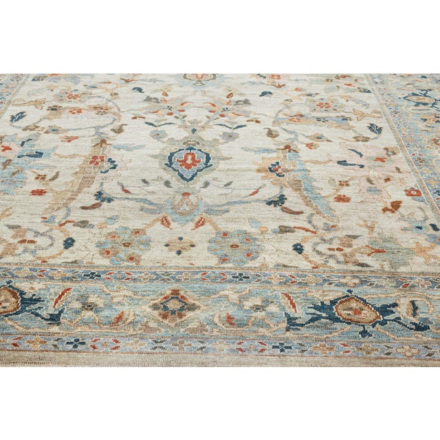 English Traditional-Style Sultanabad Soft Beige Rug "Eden Mist" by Doris Leslie Blau For Sale - Image 3 of 8