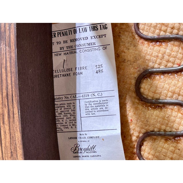Restored Vintage Broyhill Brasilia Walnut and Cane Dining Chairs Set of 6 For Sale - Image 18 of 18