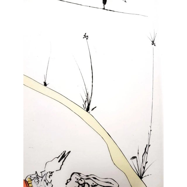 Wood Salvador Dali - The Sacred Love of Gala - Original Signed Engraving 1974 For Sale - Image 7 of 9