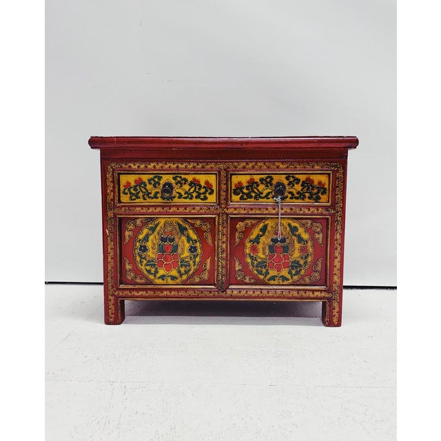 Tibetan Bedside Tables, 1980s, Set of 2 For Sale - Image 3 of 12