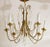 1960s Tommi Parzinger Style Brass & Crystal Chandelier For Sale - Image 9 of 12