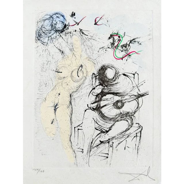 Salvador Dali, Femme à la guitare, 1967, Etching For Sale - Image 8 of 8