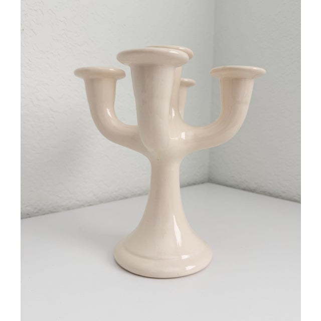 Mid-Century Modern Swedish 5-Arm Ceramic Candelabra by Guldkroken Hjo For Sale - Image 3 of 7