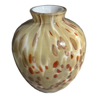 Vintage MCM Murano Style Art Glass Vase For Sale