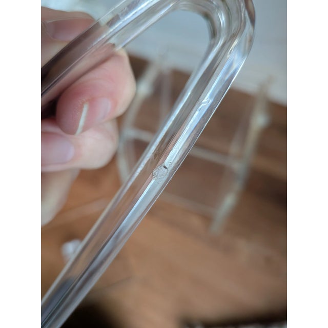 Transparent 1960s Mid-Century Lucite Ice Bucket / Prongs For Sale - Image 8 of 10