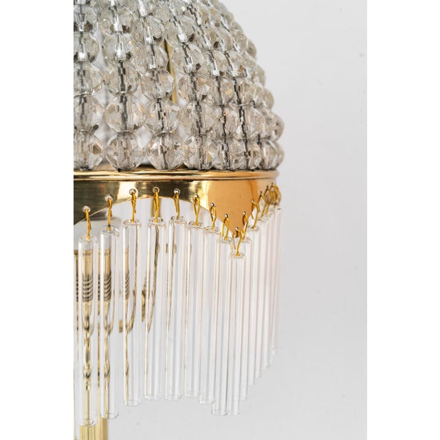 Art Deco Table Lamp with Cut Glass Shade and Glass Sticks, Vienna, Austria, 1920s For Sale - Image 14 of 18