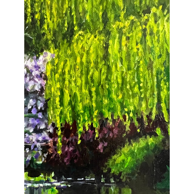 Contemporary Steve Schaaf Among the Water Lilies Oil Painting For Sale - Image 9 of 11