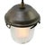 Industrial Vintage Industrial Grey and Clear Striped Glass Pendant Light For Sale - Image 3 of 7