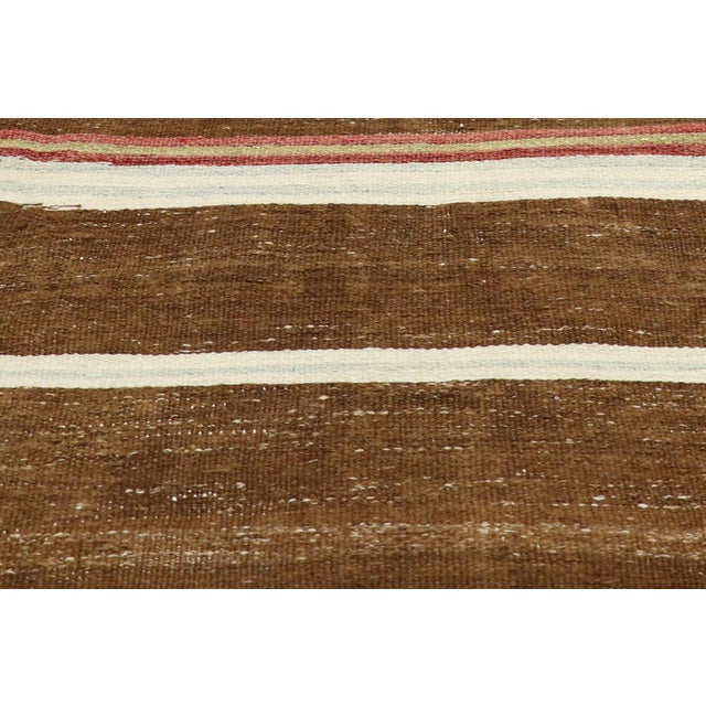 Mid 20th Century Vintage Turkish Striped Kilim Rug, 06'01 X 12'03 For Sale - Image 5 of 11
