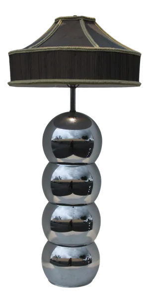1970's Mid Century Modern Chrome Table Lamp