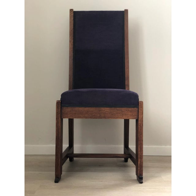 Wood Set of 4 Art Deco Haagse School Dining Chair Frits Spanjaard 1930s For Sale - Image 7 of 12