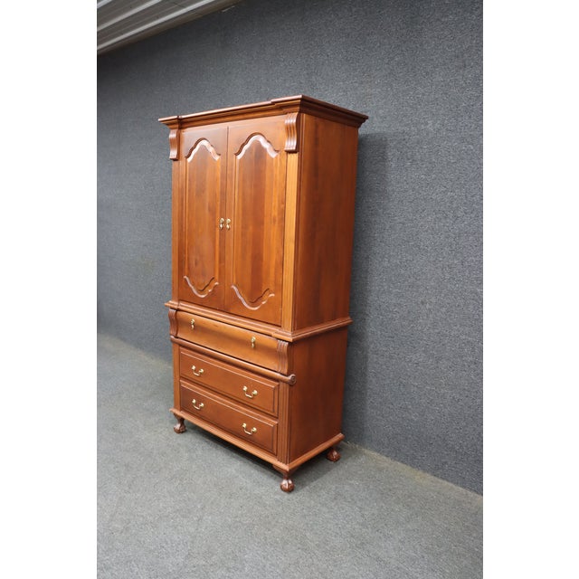 Dutch Designs Two-Piece Cherry Linen Chest For Sale In Philadelphia - Image 6 of 13