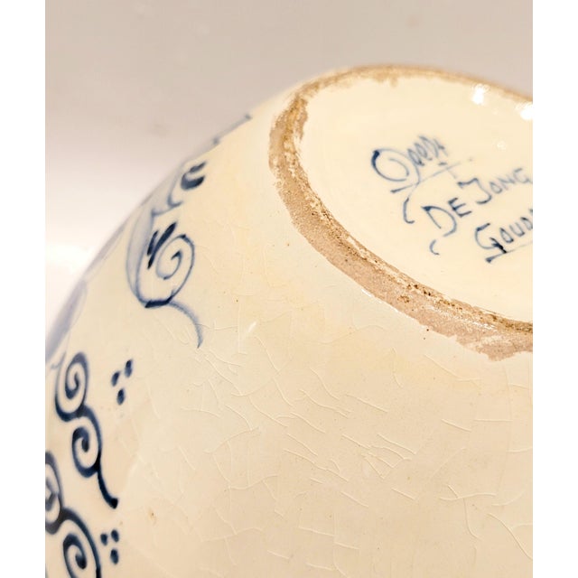 Blue Antique Dutch Delft Blue Tobacco Jar, 1840 For Sale - Image 8 of 18