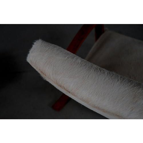 Lounge Chairs in Beige Pony Skin by Miroslav Navrátil, Czech Republic, 1950s, Set of 2 For Sale - Image 17 of 18