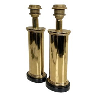 Art Deco Brass Table Lamp, 1970s, Set of 2 For Sale