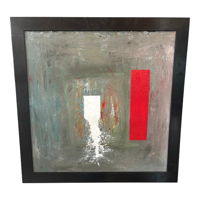 1960s Framed Cubist Abstract Painting For Sale