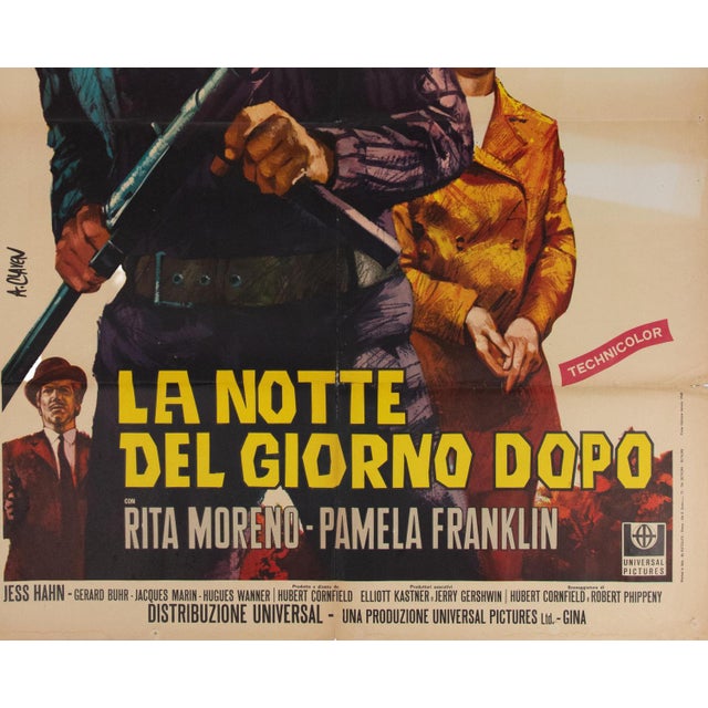 La Notte del Giorno Dopo / The Night of the Following Day Poster, Italy, 1968 For Sale - Image 3 of 5
