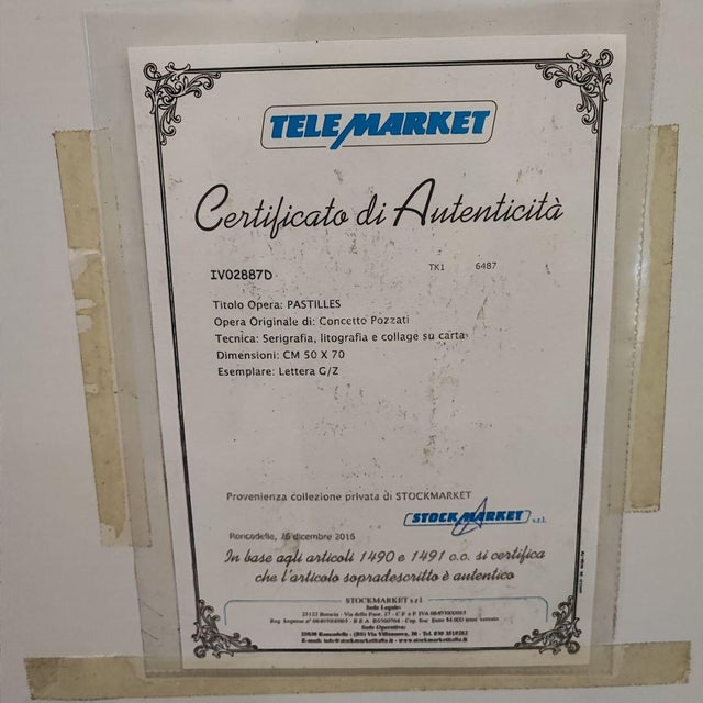 Concetto Pozzati, Lithograph, Framed For Sale - Image 10 of 12