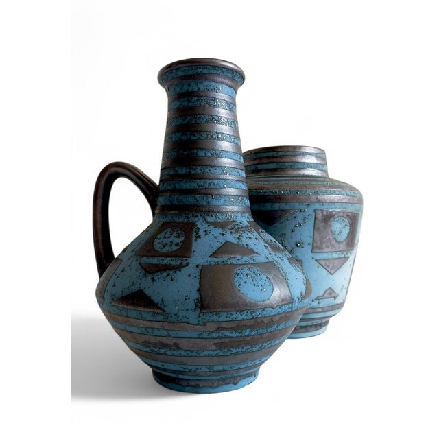 Mid-Century Ceramic Vases by Carstens Tonnieshöf for Carstens Tönnieshof, West Germany, 1960s, Set of 2 For Sale - Image 4 of 18