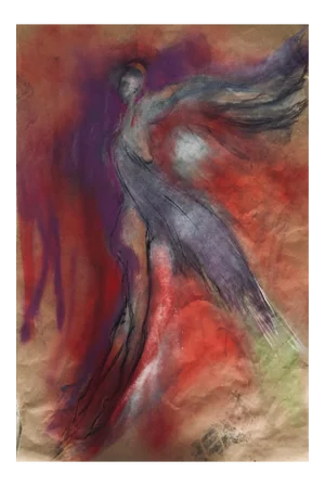 “My Angel Ii” Original Painting Mixed-Media by Erik Sulander 24x36