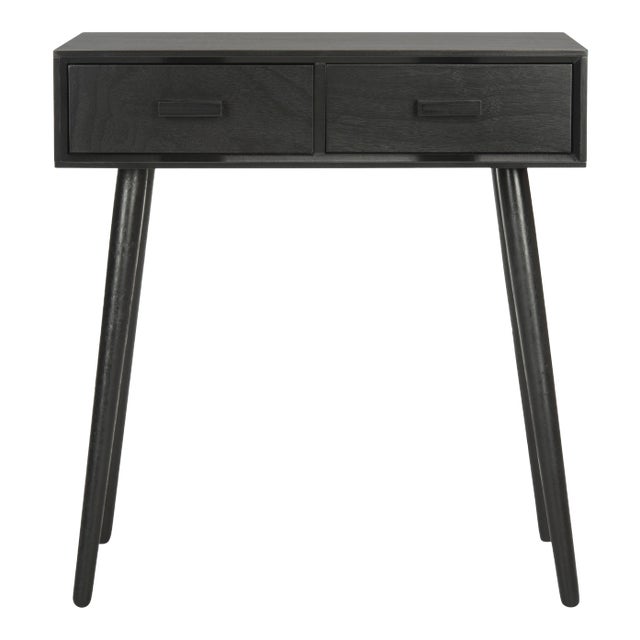 2 Drawer Console in Black For Sale