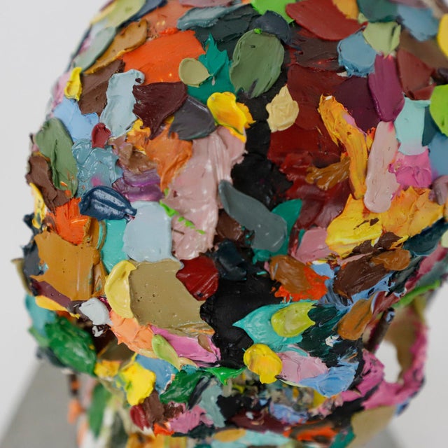 Mexican 1970s Painter Anatomical Skull For Sale - Image 3 of 4