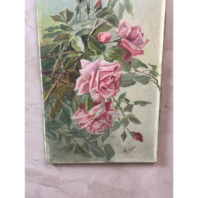 Green M. Nuguet, Untitled, 1920s, Oil on Canvas, Set of 2 For Sale - Image 8 of 13