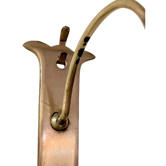 Vintage Chapman & Myers Style Brass and Glass Hurricane Wall Sconces – Pair of Mid-Century Lantern Candle Holders For Sale - Image 12 of 17