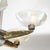 Brass Art Deco Brass Petitot Chandelier W/ Glass Rods & Opalescent Glass Shades For Sale - Image 8 of 18
