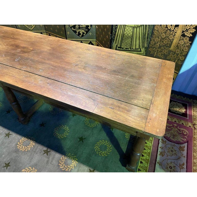 Louis XII Oak Farmhouse Table For Sale - Image 3 of 7