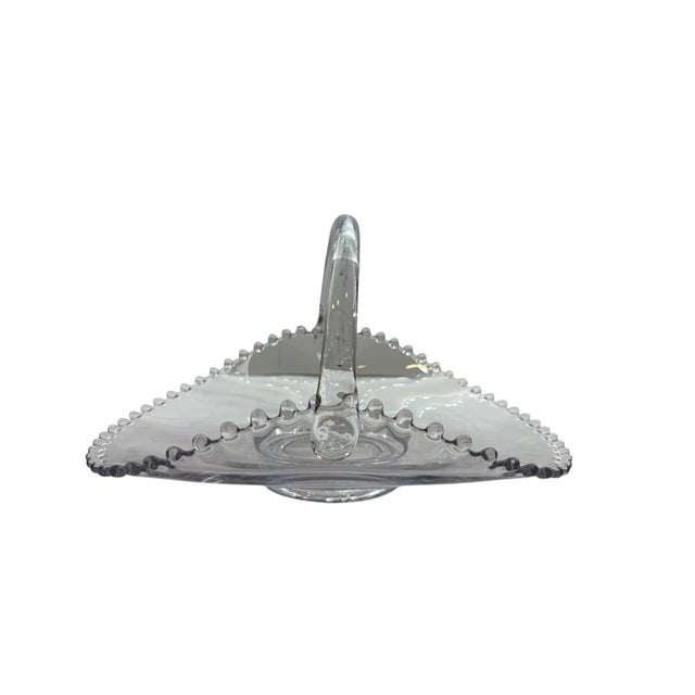 Mid 20th Century Imperial Glass Candlewick Basket For Sale - Image 12 of 15