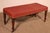 Exquisite 19th-century mahogany bench from England. Beautiful solid mahogany legs with elegant, simple turning, ending in...