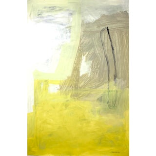 Contemporary Abstract Painting With Yellow For Sale
