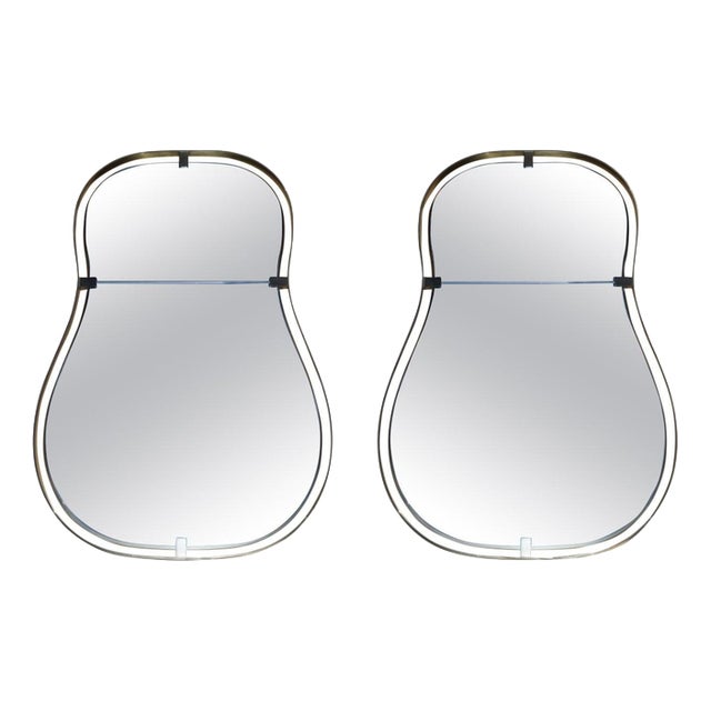 Anjou Mirrors in Polished Brass and Glass from Donghia, Set of 2 For Sale