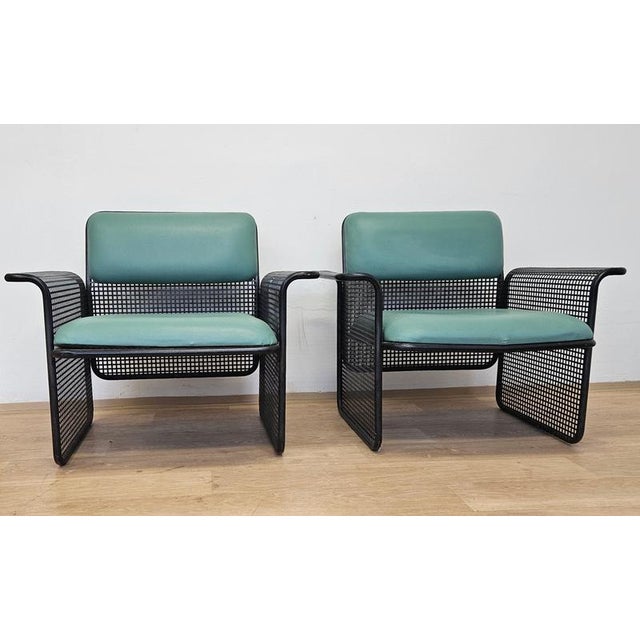 Vintage Italian Metal Armchairs by Talin Vicenza, 1970s, Set of 2 For Sale - Image 4 of 16