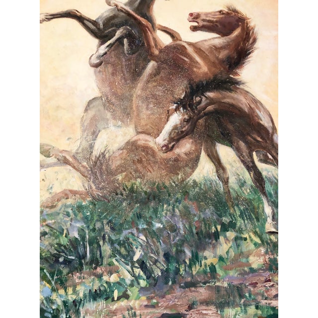Late 20th Century Western Equestrian Painting by Sam Savitt For Sale In New York - Image 6 of 12