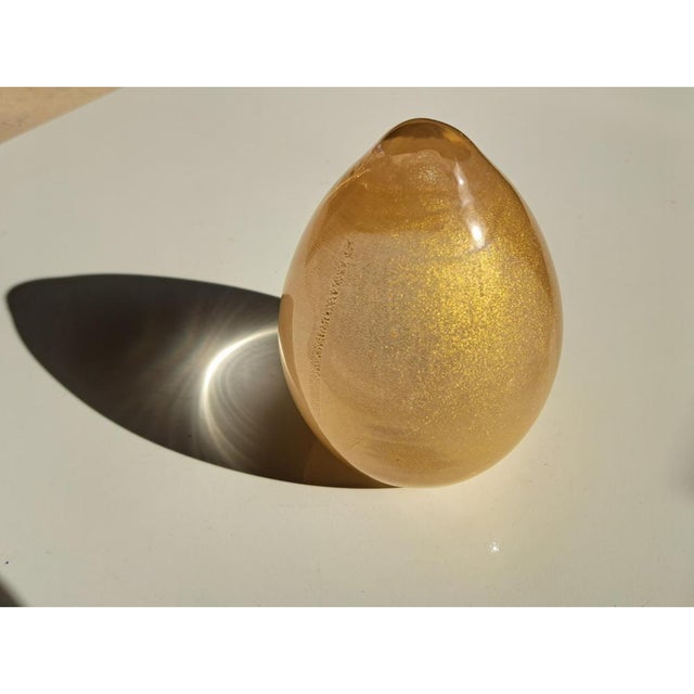 Egg-Shaped Paperweight in Murano Glass from FFM Effe Due Murano Glassworks, 1970s For Sale - Image 4 of 5
