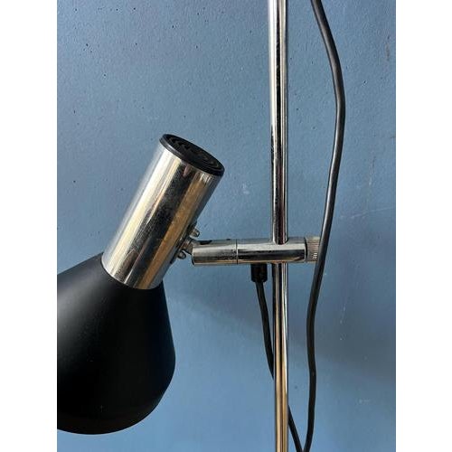 Vintage Black Floor Lamp with Two Aluminum Spots For Sale - Image 11 of 13