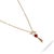 Metal Key to Love Red Enamel Gold Necklace For Sale - Image 7 of 9